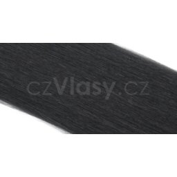 Asijské vlasy zakončené do trubičky odstín 1 Délka: 46 cm, Hmotnost: 0,5 g/pramínek, REMY kvalita