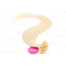 Indické vlasy na metodu keratin odstín 613 Délka: 50 cm, Hmotnost: 0,8 g/pramínek, REMY