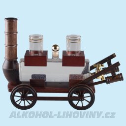 Dřevěný vozík s cisternou + štamprle