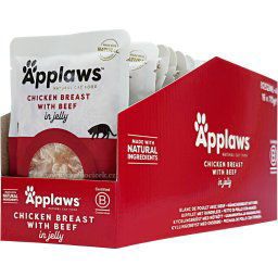Applaws Jelly MULTIPACK kuřecí prsa a hovězí - kapsička 16x70 g