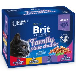 Brit Premium MULTIPACK Family Plate - kapsička 12x100 g