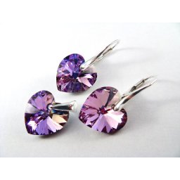 Lafira stříbrná sada šperků Srdce Vitrail Light 263