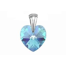 Stříbrný přívěsek Srdce Aquamarine