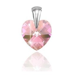 Stříbrný přívěsek Srdce Light Rose