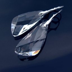 WING stříbrné náušnice Crystal