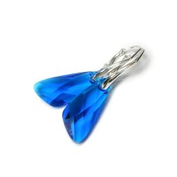 WING stříbrné náušnice Capri Blue