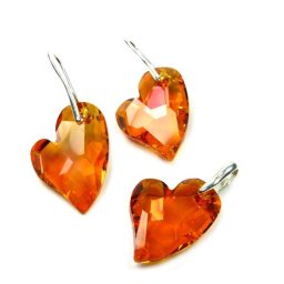 DEVOTED stříbrná sada srdce Astral Pink