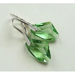 GALACTIC stříbrné náušnice Peridot