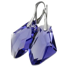GALACTIC stříbrné náušnice Tanzanite