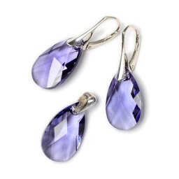 Lafira stříbrná sada šperků Pear Tanzanite 429