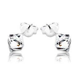 KOSTIČKY stříbrné náušnice Crystal