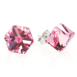 KOSTIČKY stříbrné náušnice Light Rose