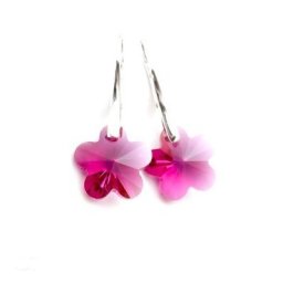 KYTIČKY stříbrné náušnice Fuchsia