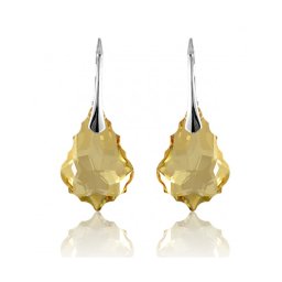 BAROQUE stříbrné náušnice Golden Shadow