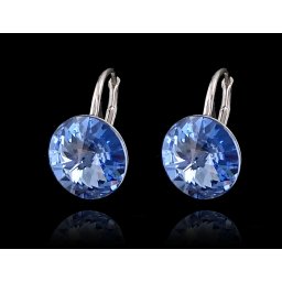 RIVOLI stříbrné visací náušnice Sapphire