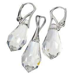 TEARDROP stříbrná sada Crystal