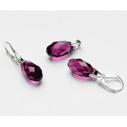BRIOLETTE stříbrná sada Amethyst