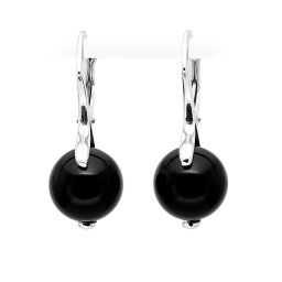 PEARLS stříbrné náušnice Black