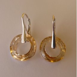 RING stříbrné náušnice Golden Shadow