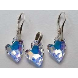 DEVOTED2YOU stříbrná sada srdce AB