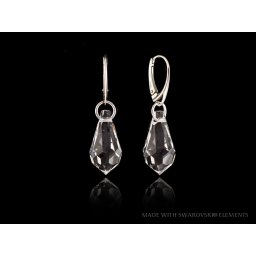 Stříbrné náušnice Teardrop Crystal
