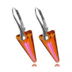 Stříbrné náušnice Spike Astral Pink