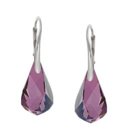 Stříbrné náušnice Helix Lilac Shadow