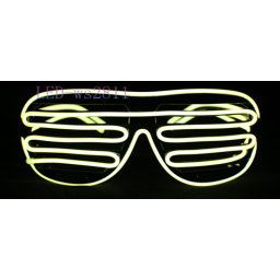 LED párty brýle mrížované - Žluté