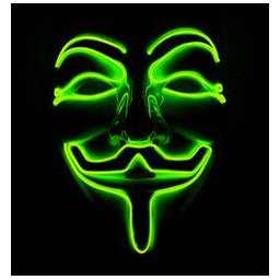 Halloween masky LED - Zelená