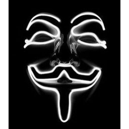 Masky Karneval Anonymous - Bílá