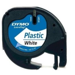 Kompatibilní páska s Dymo 59422, S0721560, 12mm x 4m, černý tisk / bílý podklad