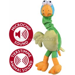 Plyšový pták s mikročipem a natahovacím krkem 30 cm