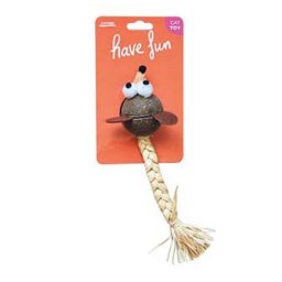 LES FILOUS Hračka pro kočky myš nebo ježek z korku 20cm