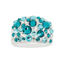 Prsten s krystaly Swarovski Blue Zircon