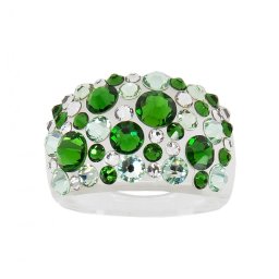 Prsten s krystaly Swarovski Fern Green