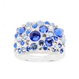 Prsten s krystaly Swarovski Sapphire