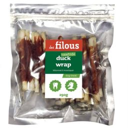 LES FILOUS DUCK WRAP RAWHIDE 250g tyčinka z bůvolí kůže omotaná kachním masem