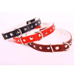 COBBYS PET Obojek Leather-Felt West 18mm/50cm