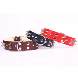 COBBYS PET Obojek Leather-Felt with spikes 40mm/65cm