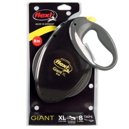 flexi Giant popruh XL 8m/50+ černé pro hodně velké a silné psy