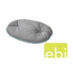 EBI D&D Ovelly perla bed 70x50x7cm, Dark-grey with Mint-piping