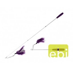 EBI CAT FISHING ROD TELESCOPE 35-95cm, PURPLE-WHITE FEATHER