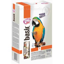 LOLOpets Basic kompletní krmivo pro velké papoušky 900 g