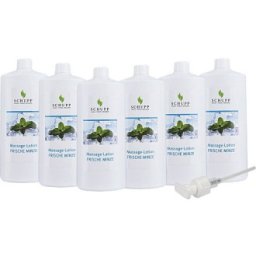 Masážní emulze Čerstvá máta, 6 x 1000 ml s dávkovačem