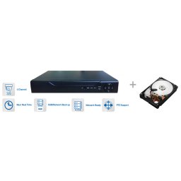 DVR záznamník AHD (HD720p, 960H) - 4 kanálový + 1TB HDD