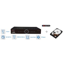 DVR rekordér AHD 1080P / 960H / 720P - 4 vstupový + 1TB HDD