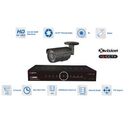 AHD kamerový set profi - 1x bullet kamera 1080P + 40m IR a DVR