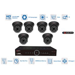 Kamerové sety AHD 6x kamera 1080P s 20m IR a AHD DVR
