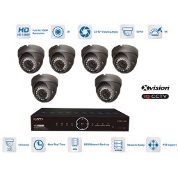 Kamerové systémy AHD - 6x kamera 1080P s 40m IR a DVR
