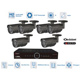 Profi AHD kamerový set - 6x bullet kamera 1080P + 40m IR a DVR